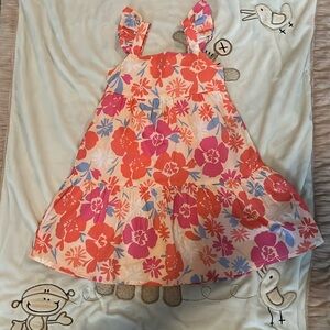 Long flower sleeveless dress. 18-24 months. Baby GAP worn once.